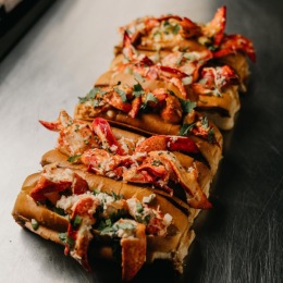 lobster rolls on a table