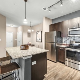 kitchen with ample counter-space and modern appliances