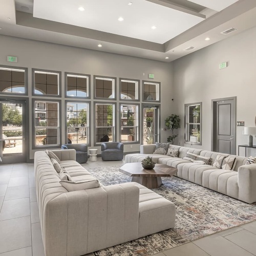 Resident Lounge lounge with modern decor and ample seating