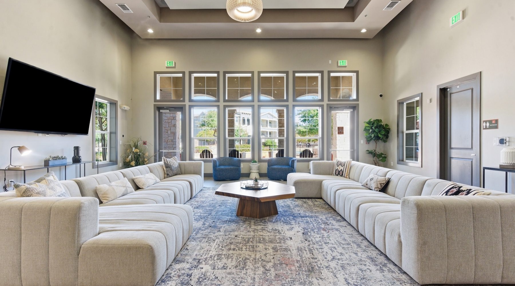 lounge with seating and tv